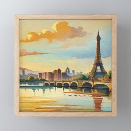 Paris in WaterColor Framed Mini Art Print