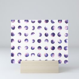 Polka Dots in Violet Mini Art Print