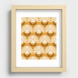 Retro Love Flower pattern Recessed Framed Print