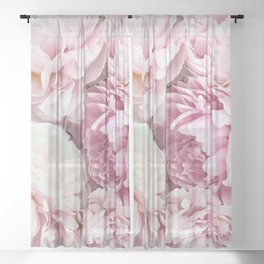 A bunch of peonies Sheer Curtain