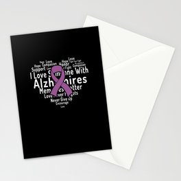Word Cloud Alzheimer Alzheimer's Awareness Stationery Card