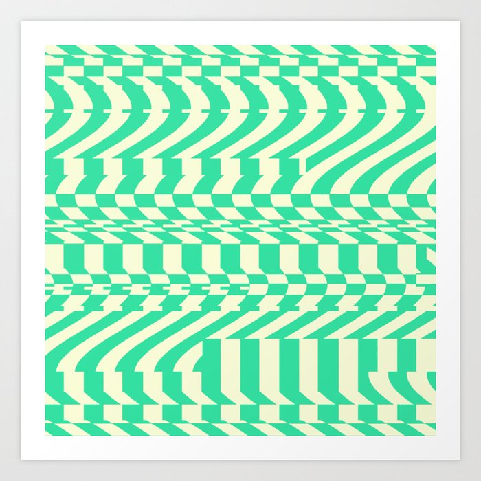 Glitch Checkerboard   Art Print