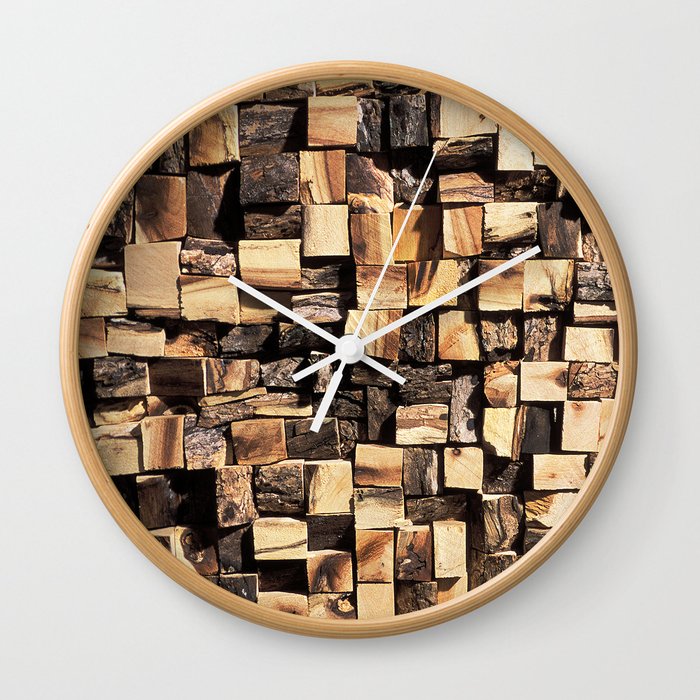 Woodcut Wall Clock