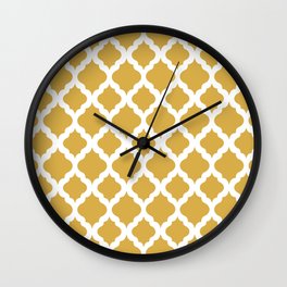 Yellow rombs Wall Clock