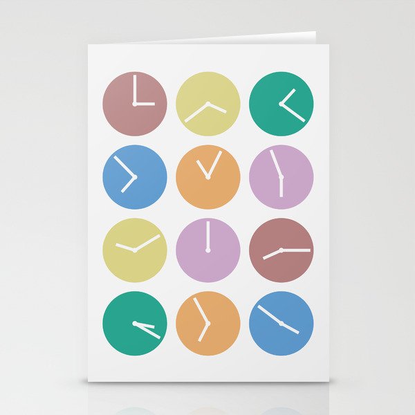 Minimal clock collection 29 Stationery Cards