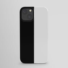 Minimalist Black and White Colorblock iPhone Case