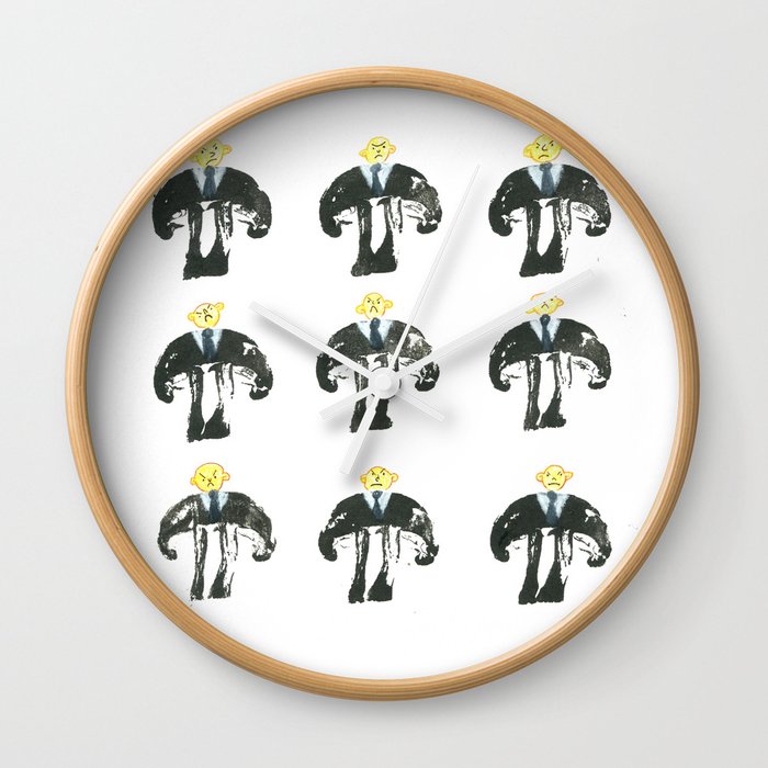 Angry Mushroom Men  Wall Clock