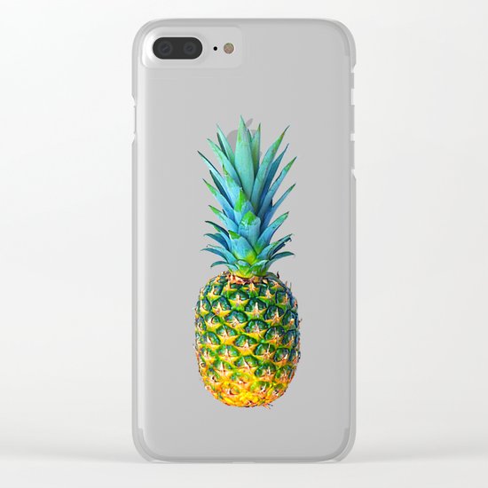 Night Knights Pineapples Clear iPhone Case