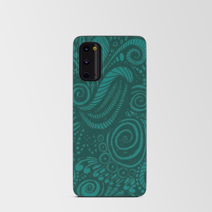 Teal Blue Chaos Android Card Case