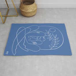 About Kaleidoscopes (classic blue) Rug