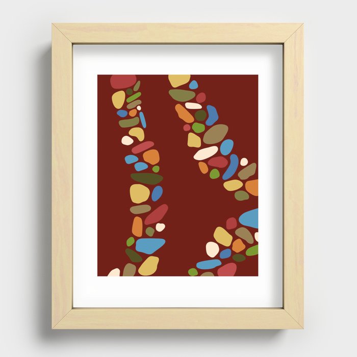 Color stones path collection 2 Recessed Framed Print