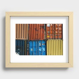 Pointe St. Charles Shipping Closeup Recessed Framed Print