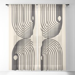 Abstraction_SUNSHINE_CONNECT_LOOP_BALANCE_POP_ART_0426B Sheer Curtain