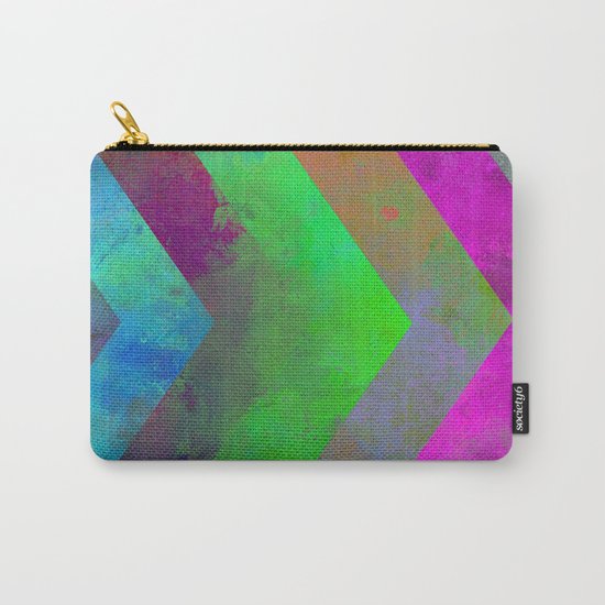 Textured Direction - Abstract, multi coloured, geometric painting Carry-All Pouch