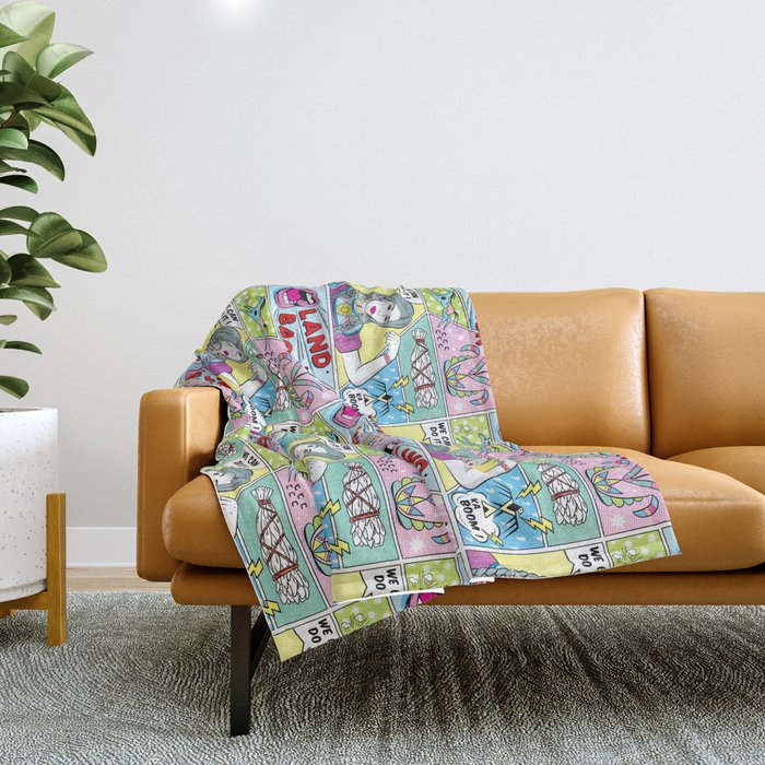 Dakota Pop Art LandBack Throw Blanket by Marlena Myles Society6