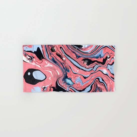 Pink and blue marble Hand & Bath Towel