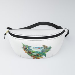 Tropical Collage Fanny Pack