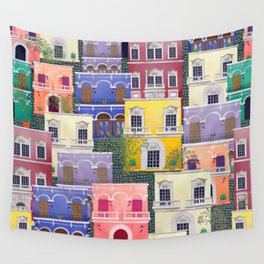 Puerto Rico architecture pattern in spring Wall Tapestry