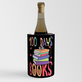 Days Of School 100th Day 100 Books Wine Chiller