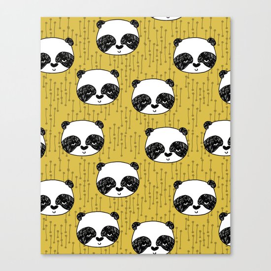 Happy Panda - by Andrea Lauren Canvas Print