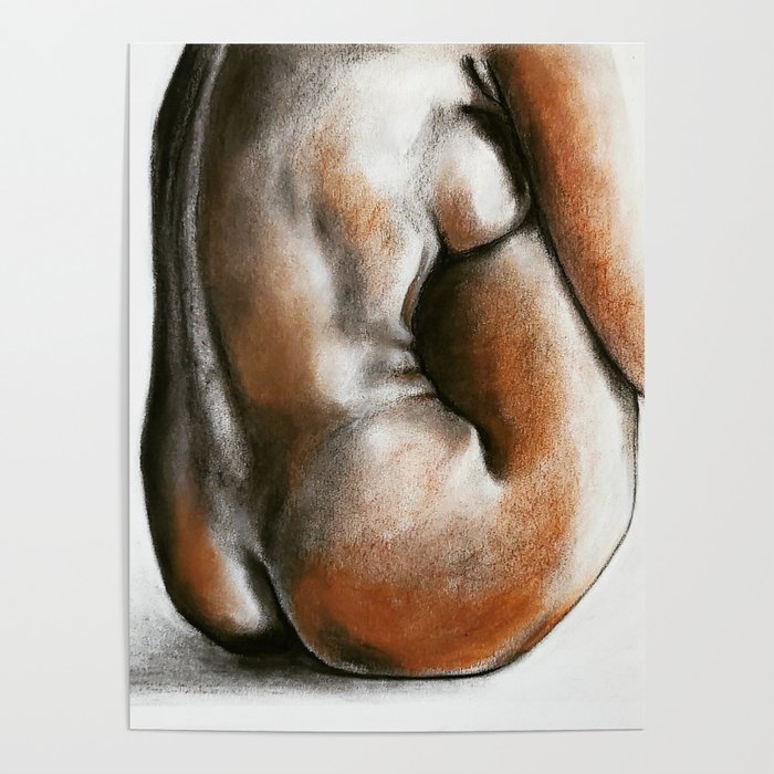 CHARCOAL NUDE VI Poster