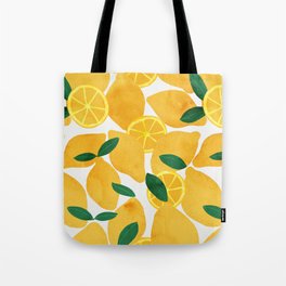 lemon mediterranean still life Tote Bag