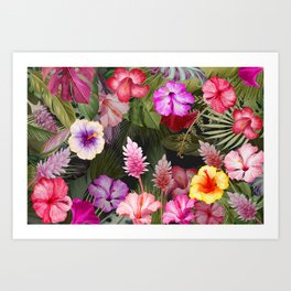 Hibiscus Garden Art Print