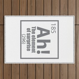 Ah - The Element of Surprise Funny Chemistry Science Outdoor Rug