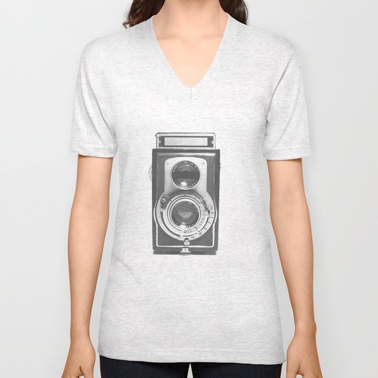Vintage Camera Unisex V-Neck