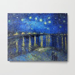 Starry Night Over the Rhone by Vincent van Gogh Metal Print | Famous, Rhone, Over, Sky, Nature, Painting, The, Starrynight, Fine, Vintage 