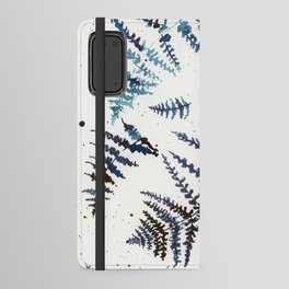 Ferns in Prussian Blue & Turquoise Android Wallet Case