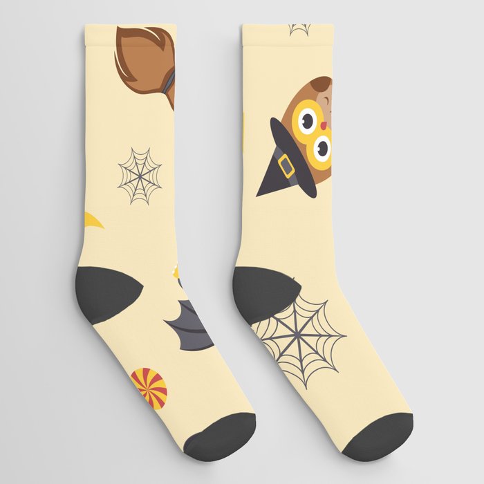 Halloween Seamless Pattern Socks