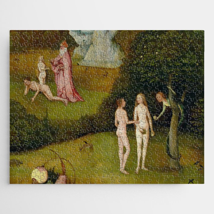 Hieronymus Bosch "The Haywain Triptych" left panel Jigsaw Puzzle