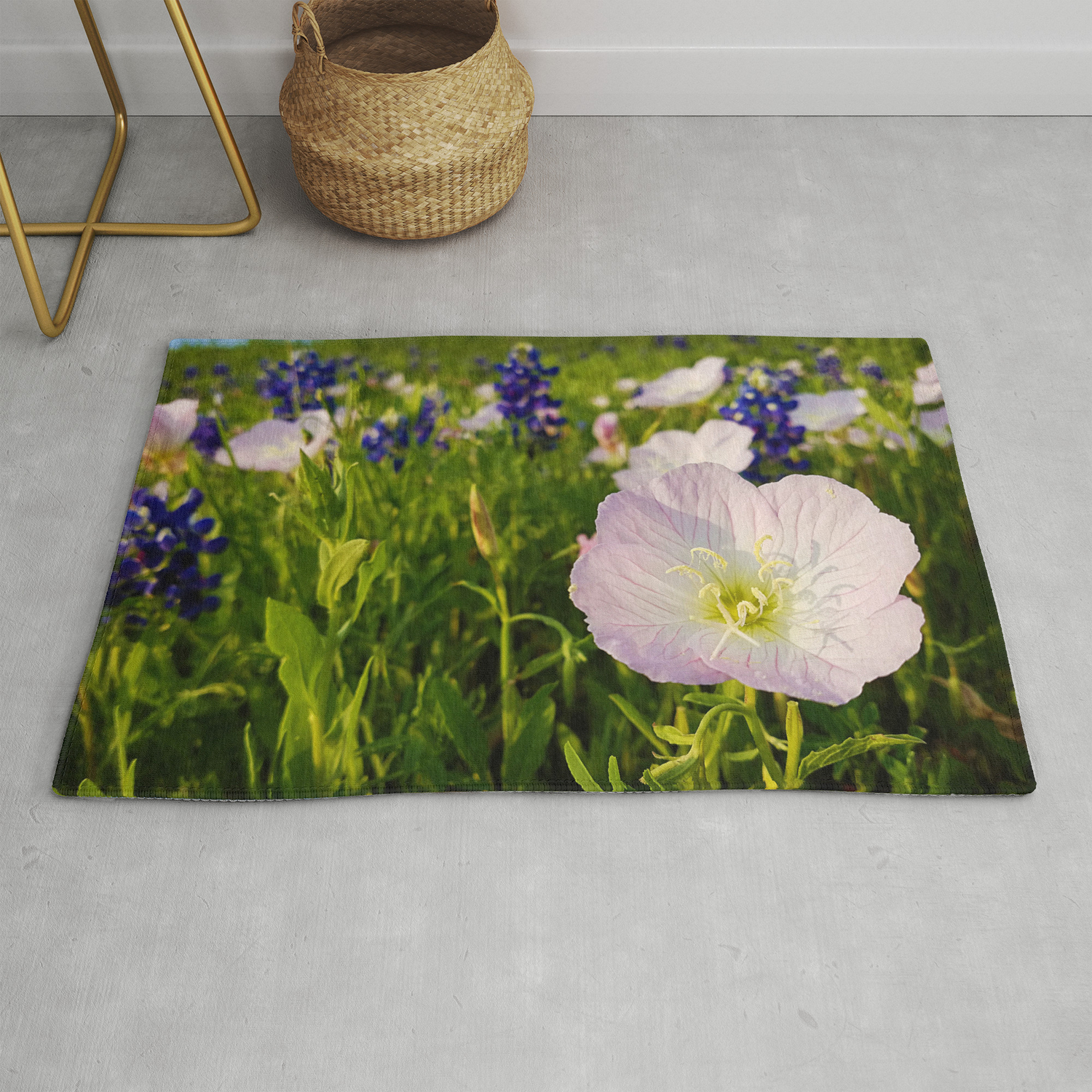 Pink Evening Primrose Texas Wildflowers Rug By Jenniferbradford Society6