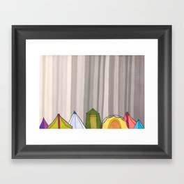 Stripes and Colorful Camping Tents 98 Framed Art Print