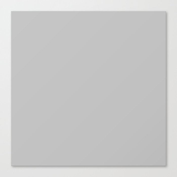 Solid Color Silver Gray Canvas Print By Roneric Society6