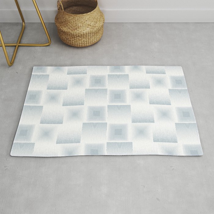 Pale Blue Gray Textured Tile Square, Home Goods Bathroom Rugs