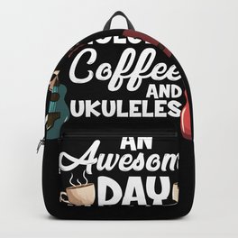 Ukulele Player & Coffee Drinker Backpack | Strings, Music, Play, Orchestra, Sound, Graphicdesign, Guitar, Artist, Coffeeandukulele, Caffeinaddict 