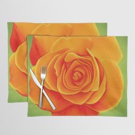 Orange Rose Drawing Placemat