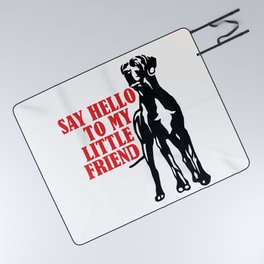 Say hello to my little Great Dane friend Picnic Blanket