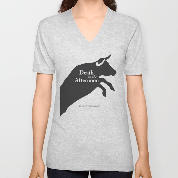 Ernest Hemingway book cover & Poster, Death in the Afternoon, bullfighting stories V Neck T Shirt