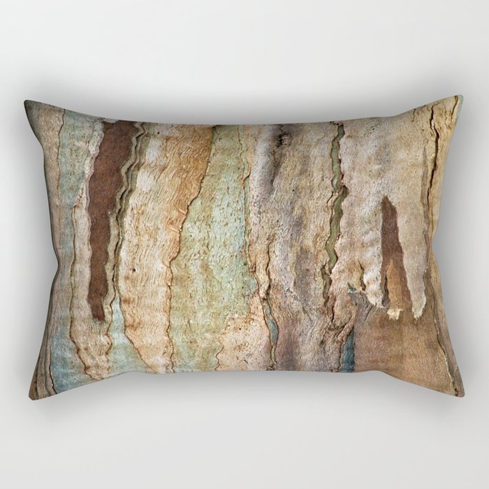 Eucalyptus Tree Bark and Wood Abstract Natural Texture 36 Rectangular Pillow