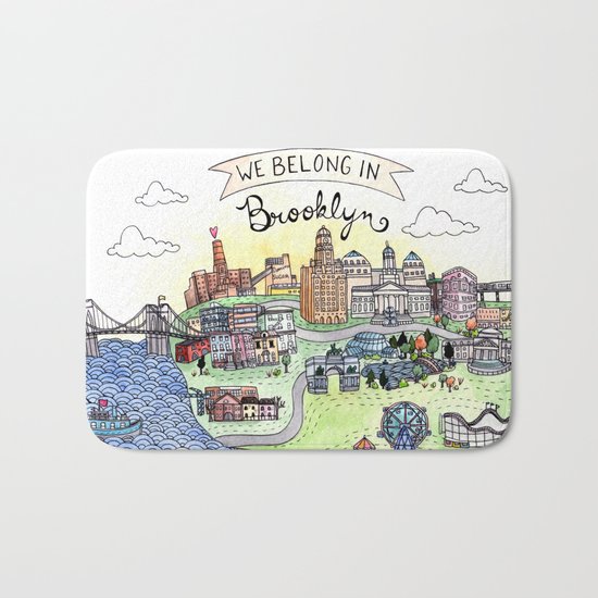 We Belong in Brooklyn Bath Mat
