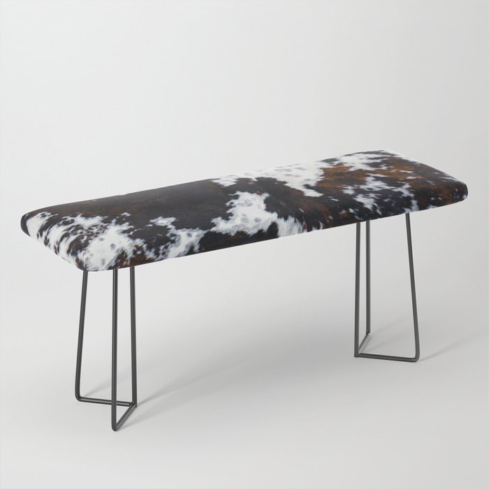 Spotty cow fur, cowhide style Bench
