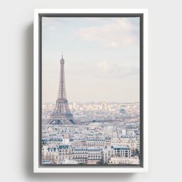 Paris Skyline, Eiffel Tower View, Travel Photography Framed Canvas