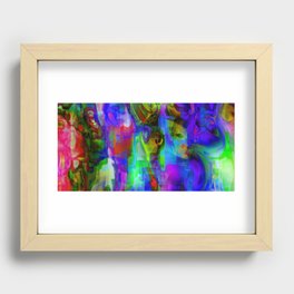 Colorful hippie vivid shapes Recessed Framed Print