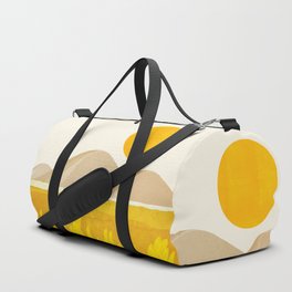 Abstraction_Yellow_Field_Landscape_Minimalism_001 Duffle Bag