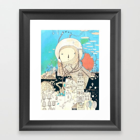 Logic will get you from A to B. Imagination will take you everywhere. Framed Art Print