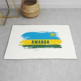 Rwanda Flag Design Area & Throw Rug