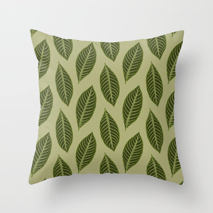 ever green foliage Throw Pillow